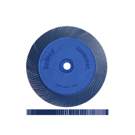 Dedeco Sunburst Radial Bristle Discs 7-5/8 in X 1 in Curved Tc Blue 400 Grit A/O 1/Unit 1899